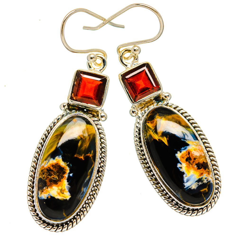 Pietersite Earrings handcrafted by Ana Silver Co - EARR430111 - Photo 2