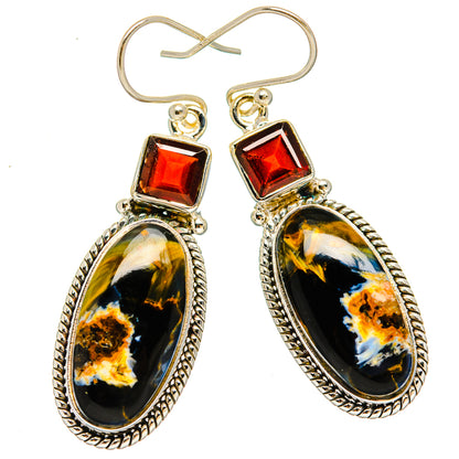 Pietersite Earrings handcrafted by Ana Silver Co - EARR430111 - Photo 2