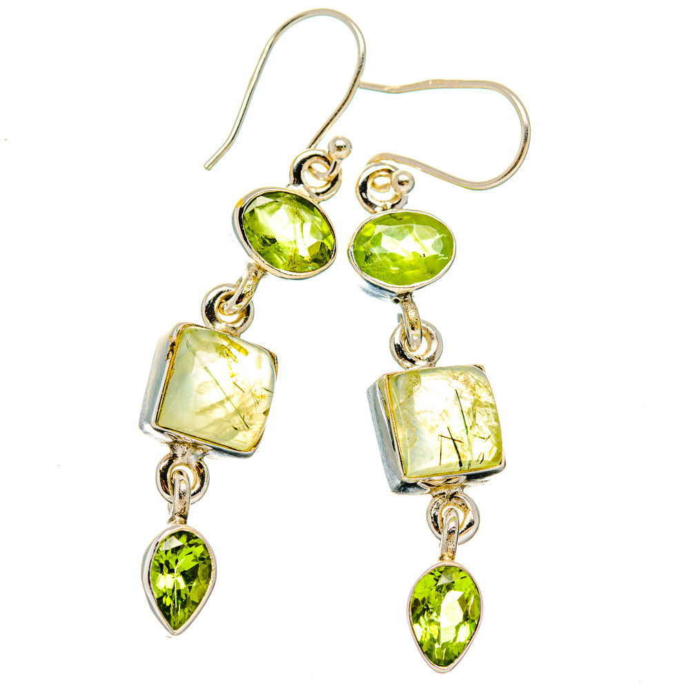 Prehnite Earrings handcrafted by Ana Silver Co - EARR430120 - Photo 2