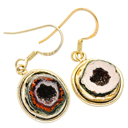 Coconut Geode Druzy Earrings handcrafted by Ana Silver Co - EARR430141 - Photo 2