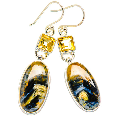 Pietersite Earrings handcrafted by Ana Silver Co - EARR430164 - Photo 2