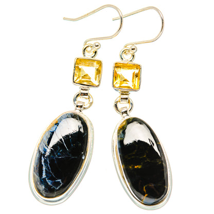 Pietersite Earrings handcrafted by Ana Silver Co - EARR430170 - Photo 2