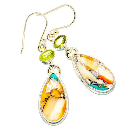 Spiny Oyster Turquoise Earrings handcrafted by Ana Silver Co - EARR430189 - Photo 2