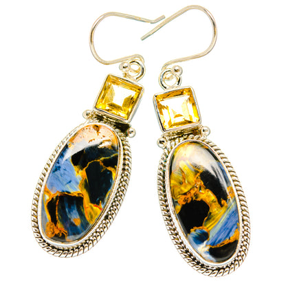 Pietersite Earrings handcrafted by Ana Silver Co - EARR430206 - Photo 2