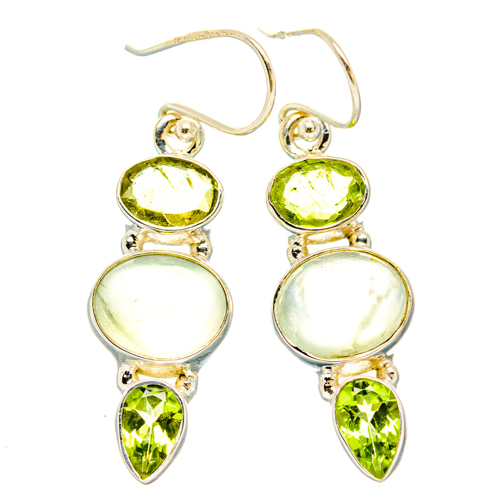 Prehnite Earrings handcrafted by Ana Silver Co - EARR430222 - Photo 2