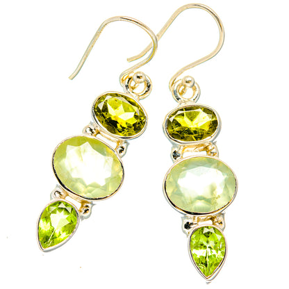 Prehnite Earrings handcrafted by Ana Silver Co - EARR430224 - Photo 2
