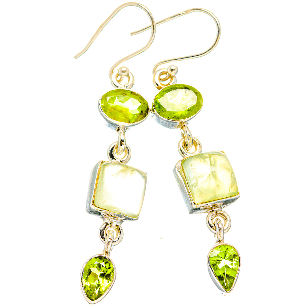 Prehnite Earrings handcrafted by Ana Silver Co - EARR430227 - Photo 2