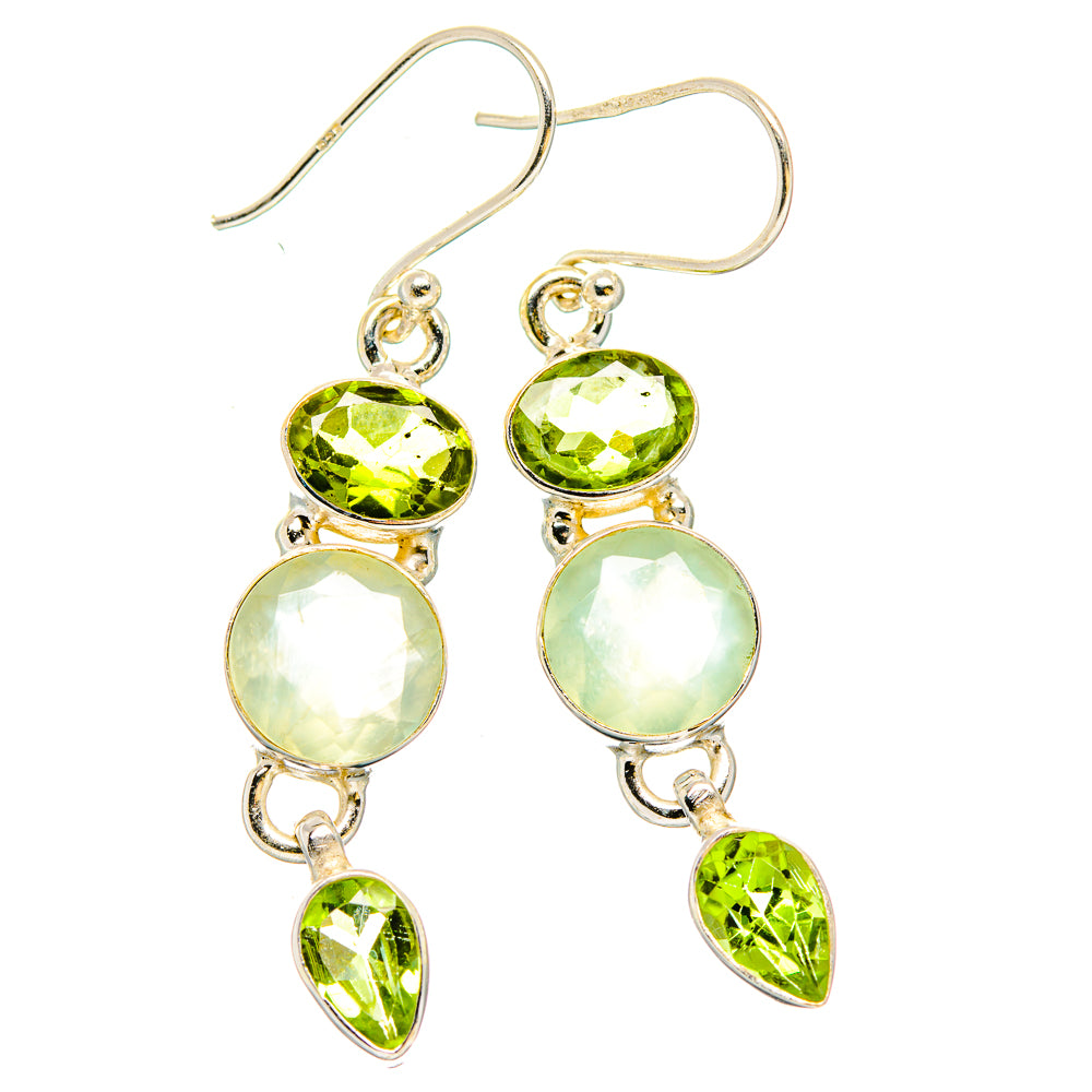 Prehnite Earrings handcrafted by Ana Silver Co - EARR430255 - Photo 2