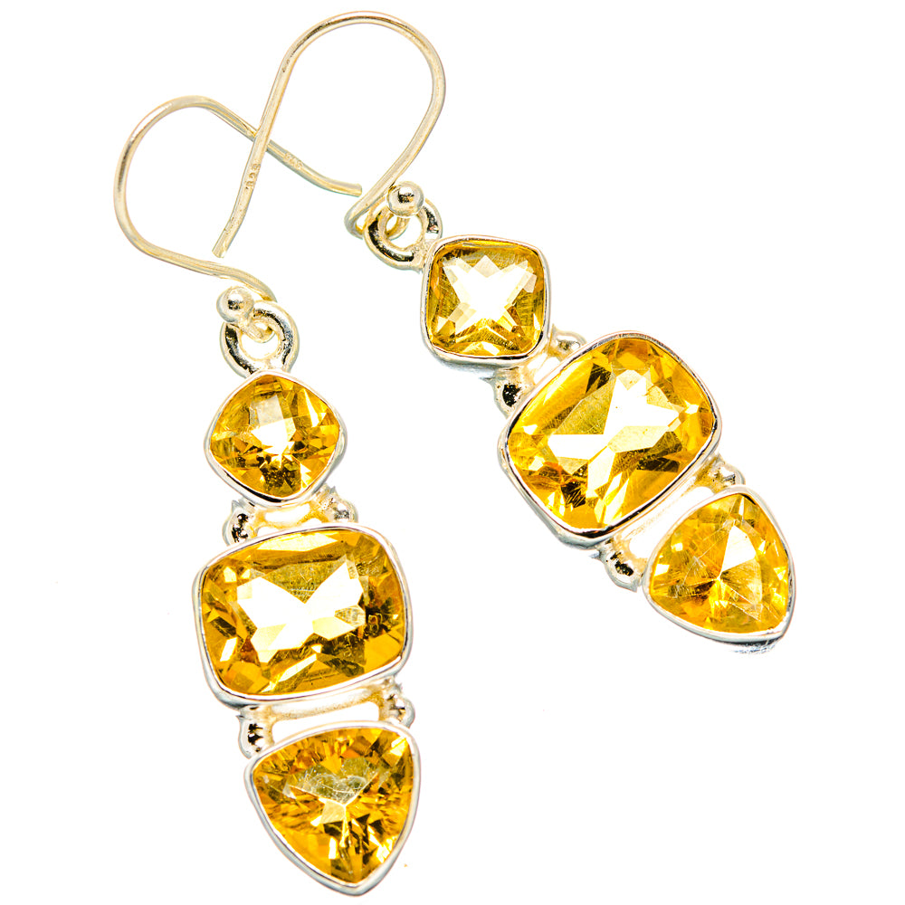 Citrine Earrings handcrafted by Ana Silver Co - EARR430266 - Photo 2