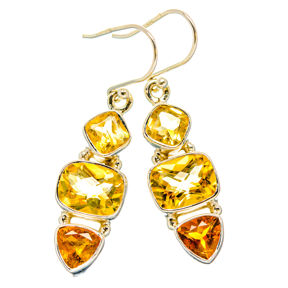 Citrine Earrings handcrafted by Ana Silver Co - EARR430270 - Photo 2