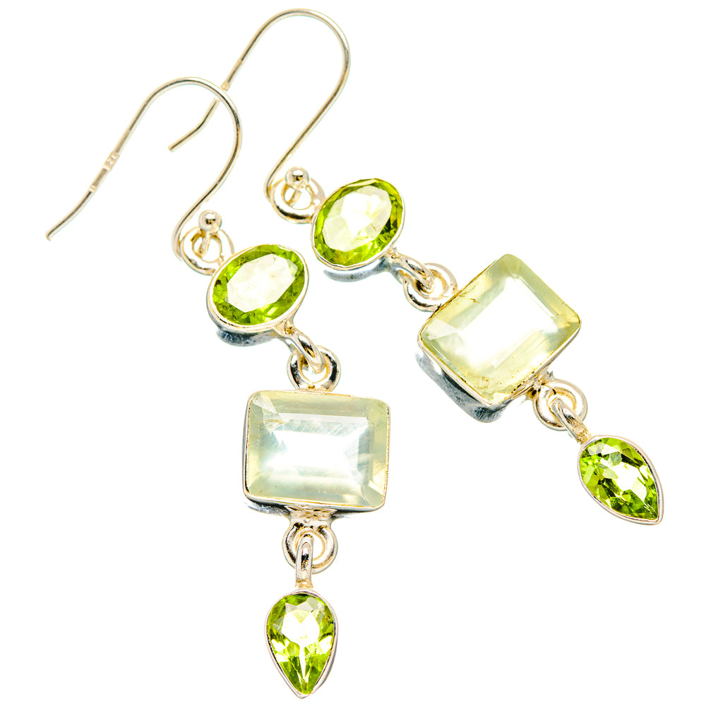 Prehnite Earrings handcrafted by Ana Silver Co - EARR430274 - Photo 2