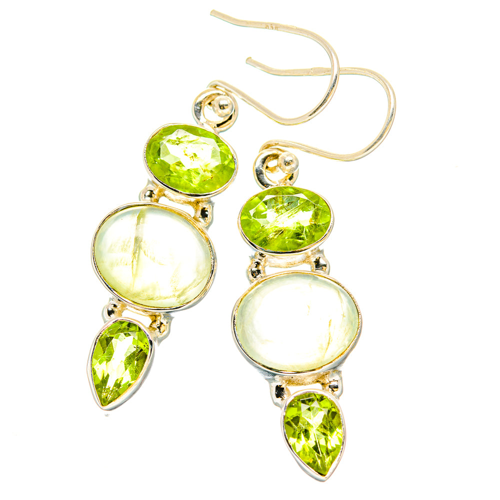 Prehnite Earrings handcrafted by Ana Silver Co - EARR430277 - Photo 2