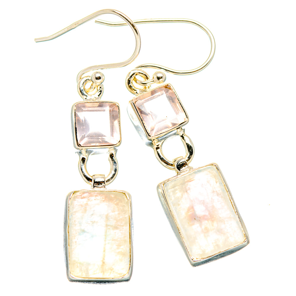 Rainbow Moonstone Earrings handcrafted by Ana Silver Co - EARR430290 - Photo 2