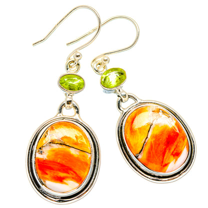 Spiny Oyster Turquoise Earrings handcrafted by Ana Silver Co - EARR430308 - Photo 2