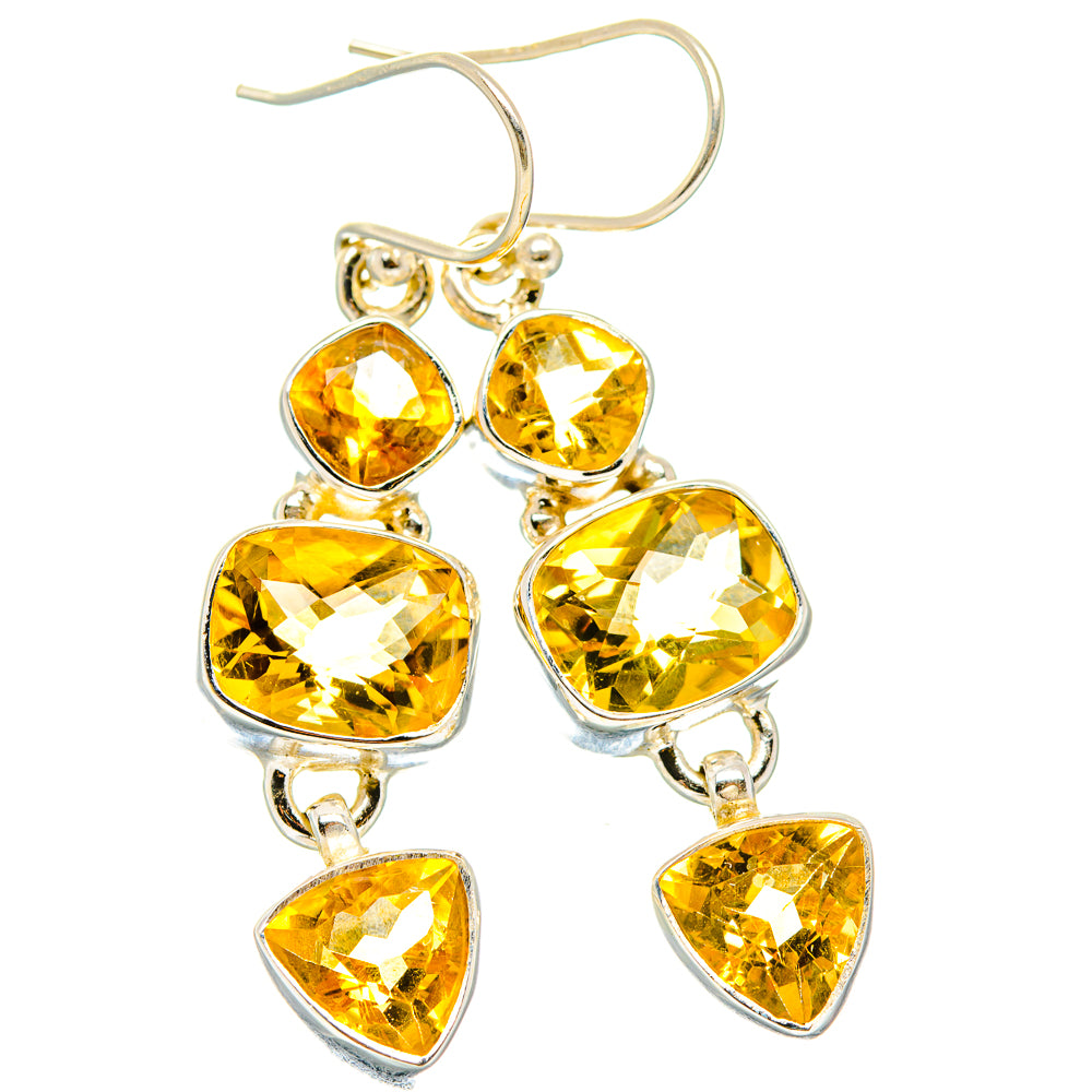 Citrine Earrings handcrafted by Ana Silver Co - EARR430310 - Photo 2