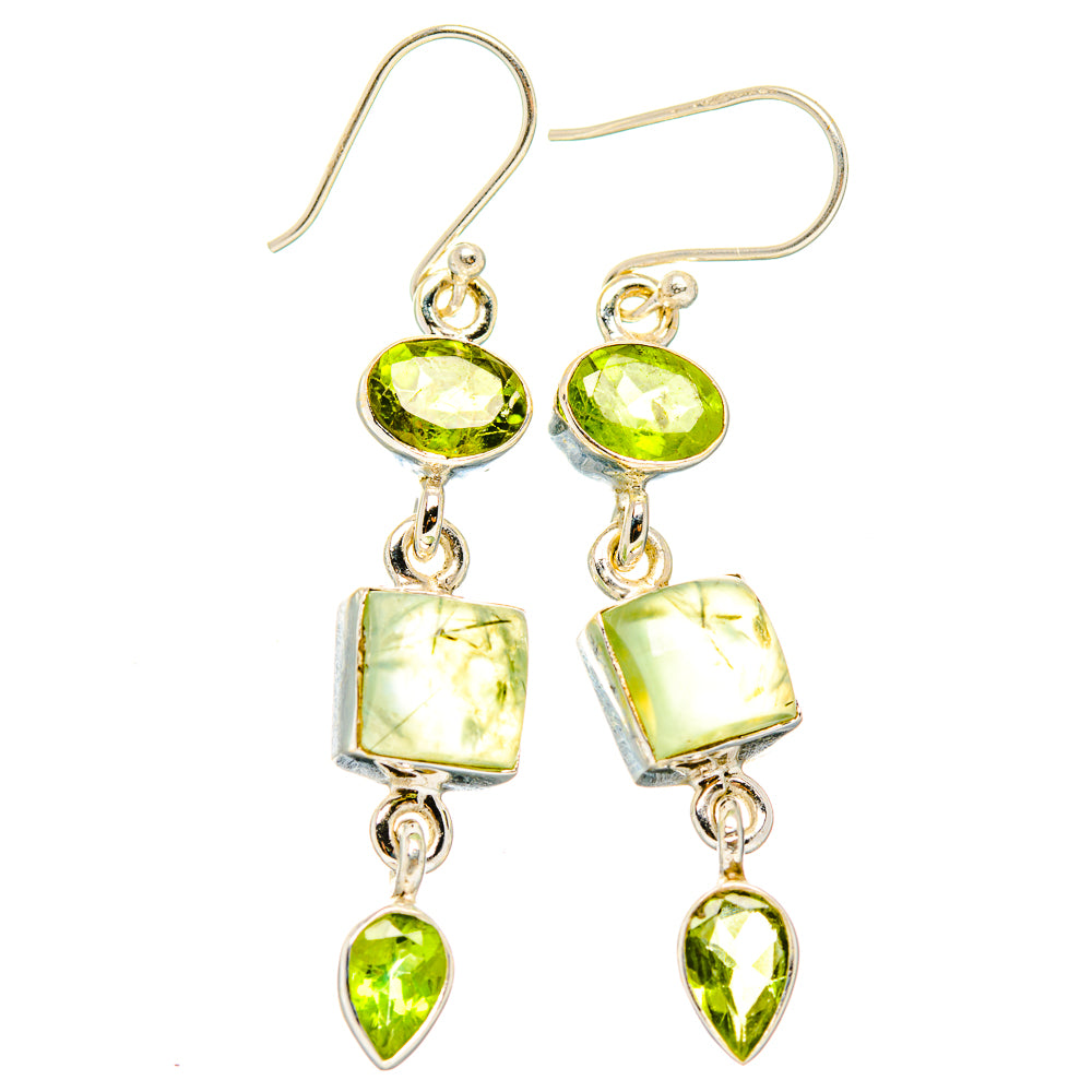 Prehnite Earrings handcrafted by Ana Silver Co - EARR430321 - Photo 2