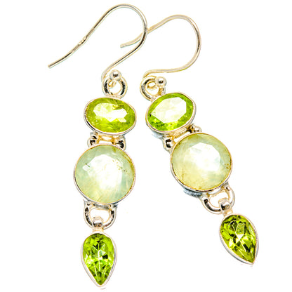 Prehnite, Peridot Earrings handcrafted by Ana Silver Co - EARR430356 - Photo 2