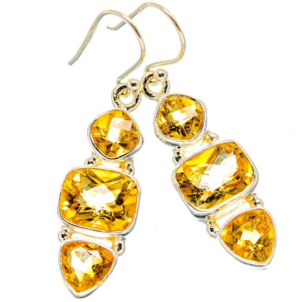 Citrine Earrings handcrafted by Ana Silver Co - EARR430358 - Photo 2
