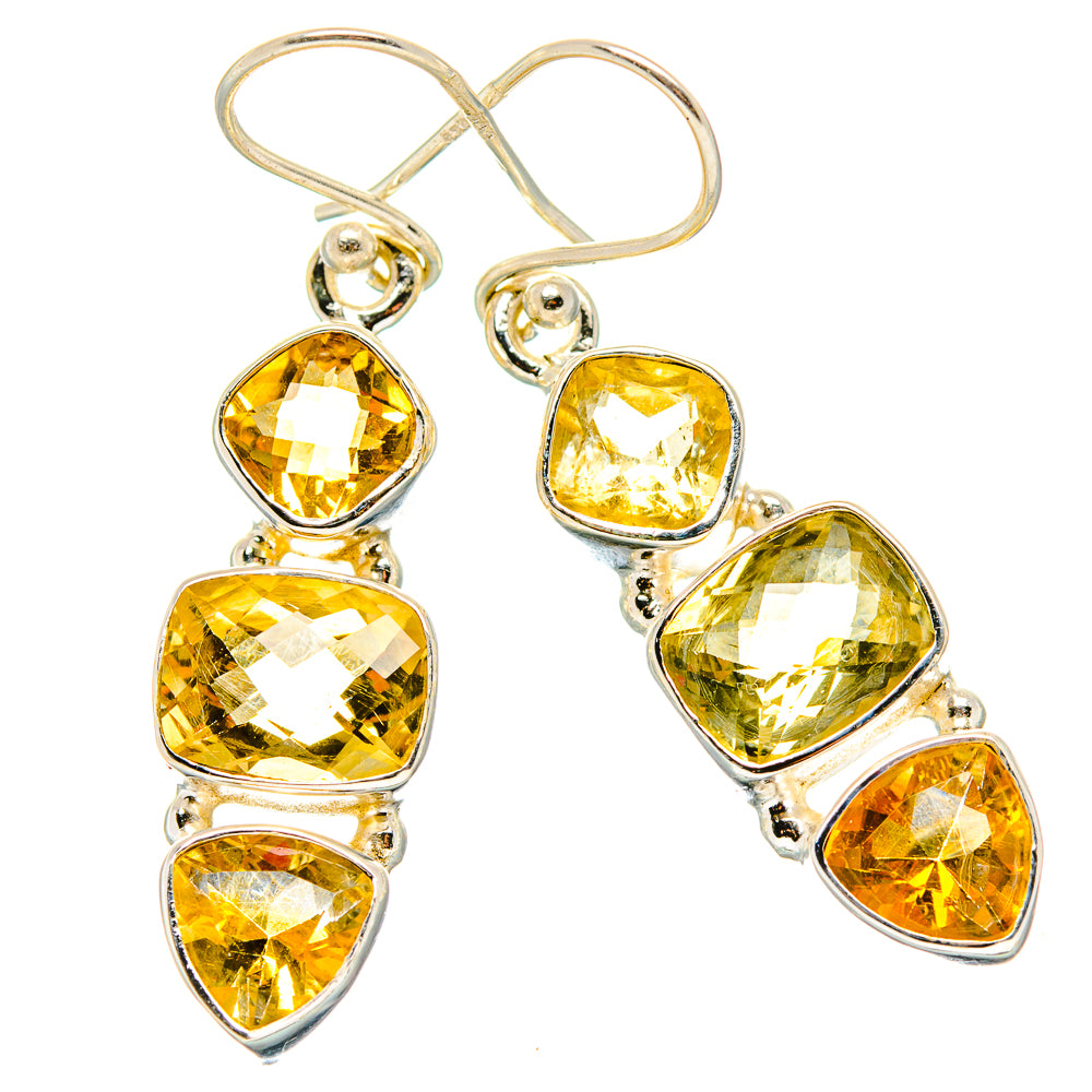 Citrine Earrings handcrafted by Ana Silver Co - EARR430364 - Photo 2