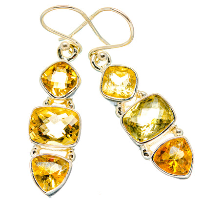 Citrine Earrings handcrafted by Ana Silver Co - EARR430364 - Photo 2