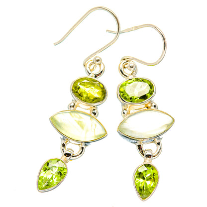 Prehnite, Peridot Earrings handcrafted by Ana Silver Co - EARR430374 - Photo 2