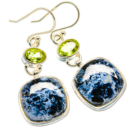 Pietersite, Peridot Earrings handcrafted by Ana Silver Co - EARR430396 - Photo 2