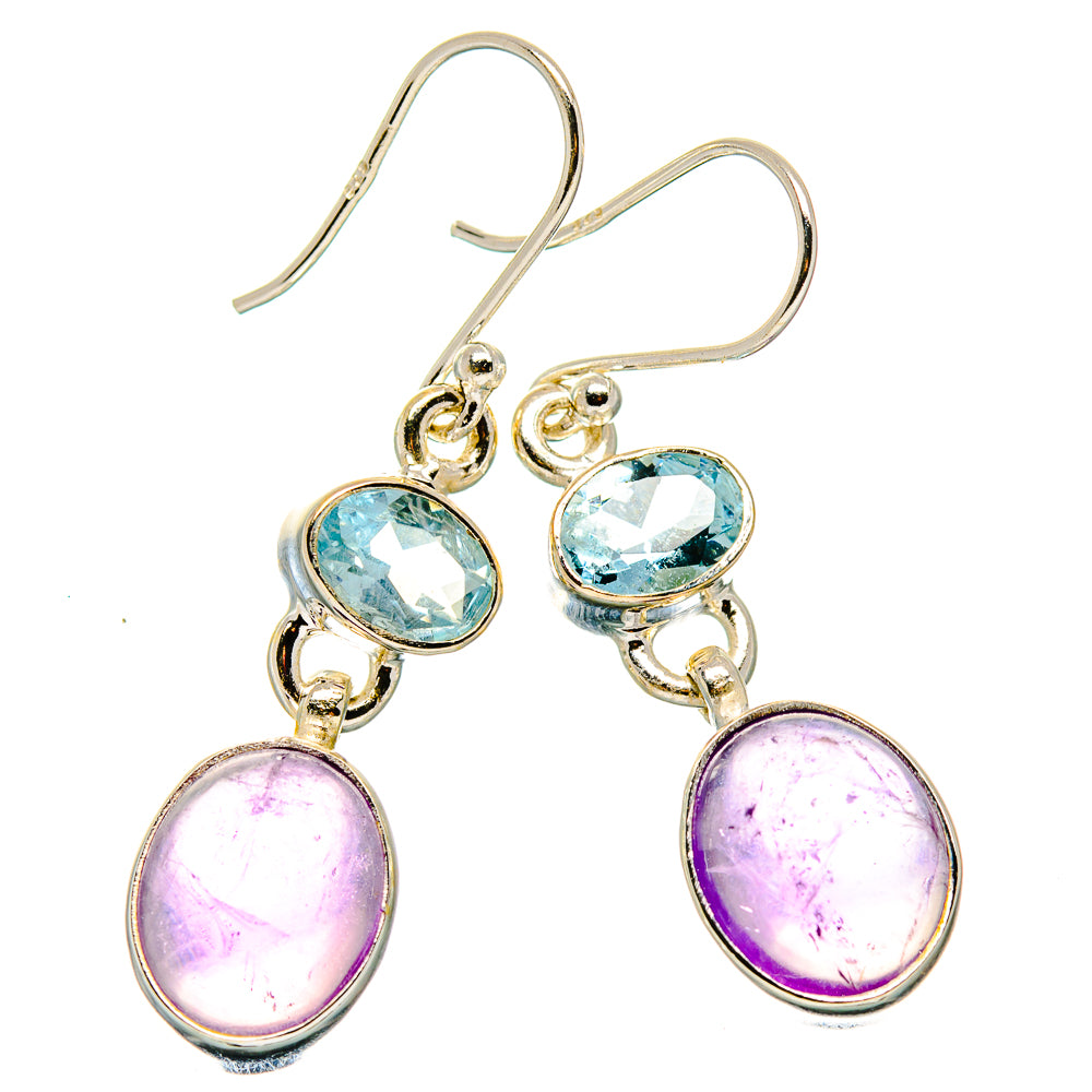Amethyst, Blue Topaz Earrings handcrafted by Ana Silver Co - EARR430408 - Photo 2
