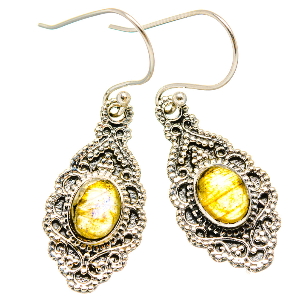Labradorite Earrings handcrafted by Ana Silver Co - EARR430414 - Photo 2