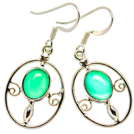 Green Onyx Earrings handcrafted by Ana Silver Co - EARR430417 - Photo 2