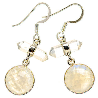 Rainbow Moonstone Earrings handcrafted by Ana Silver Co - EARR430430 - Photo 2