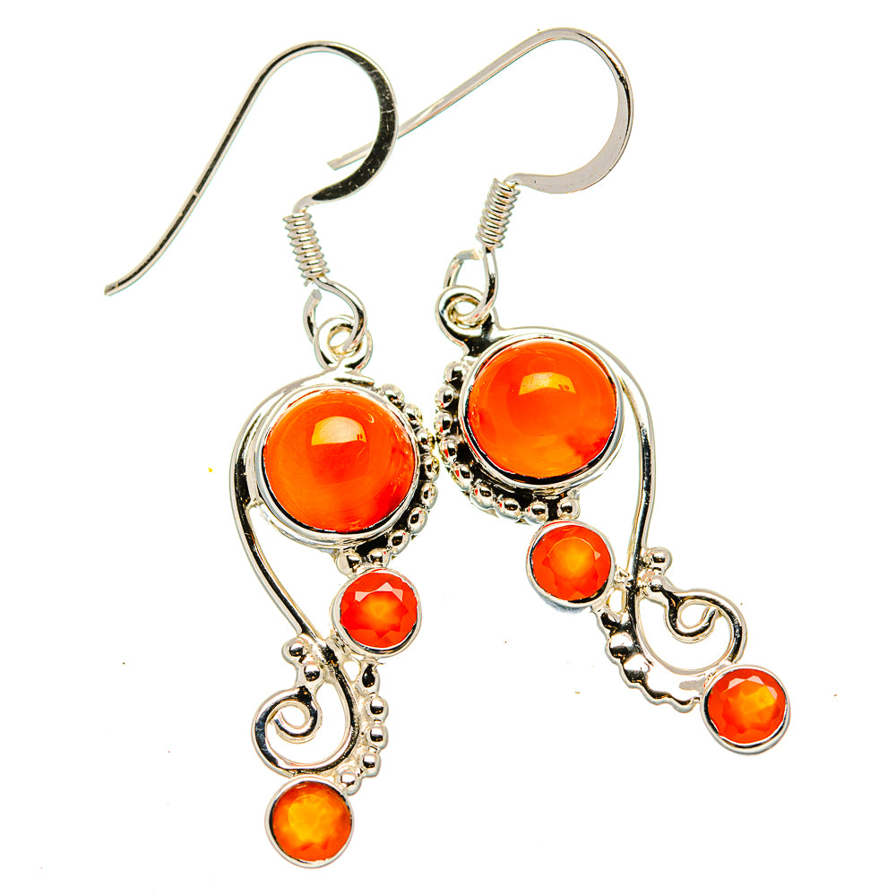 Carnelian Earrings handcrafted by Ana Silver Co - EARR430436 - Photo 2