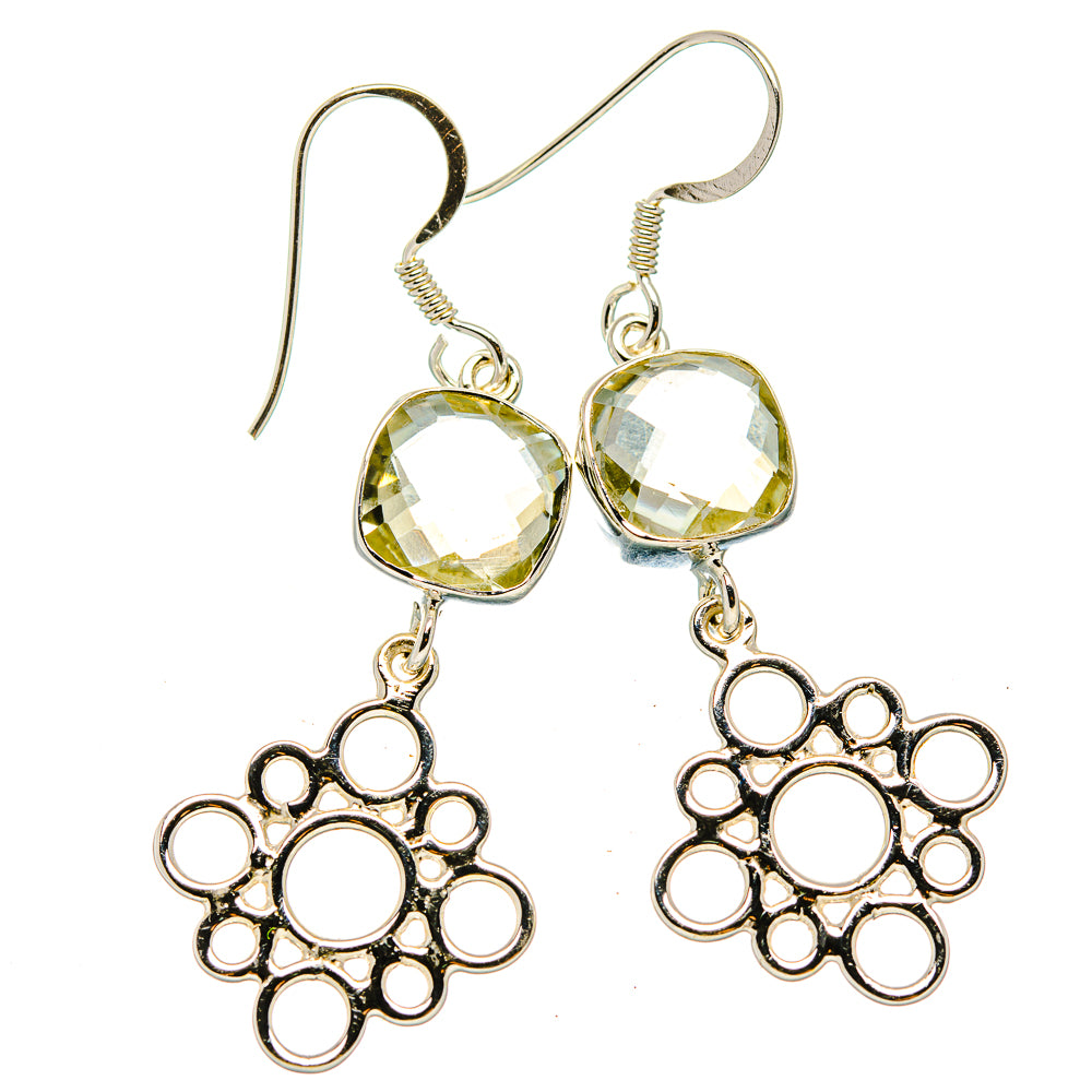 Green Amethyst Earrings handcrafted by Ana Silver Co - EARR430451 - Photo 2