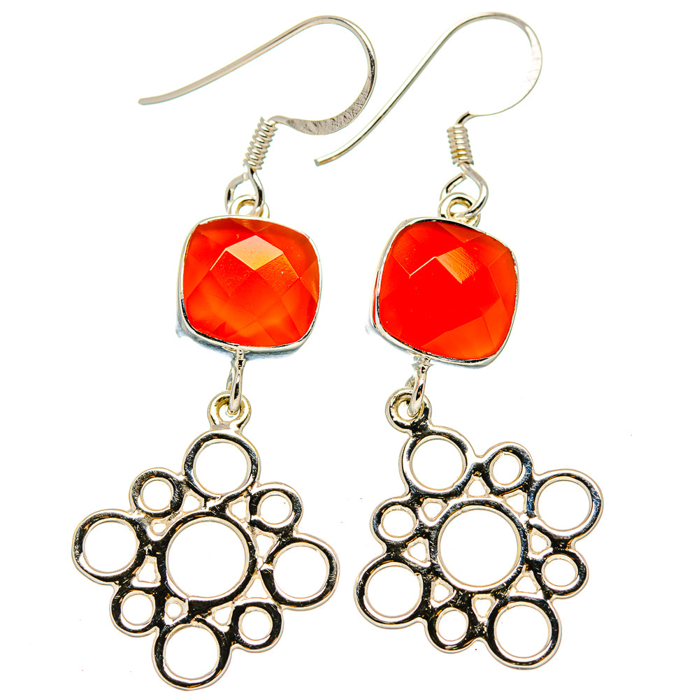 Carnelian Earrings handcrafted by Ana Silver Co - EARR430454 - Photo 2