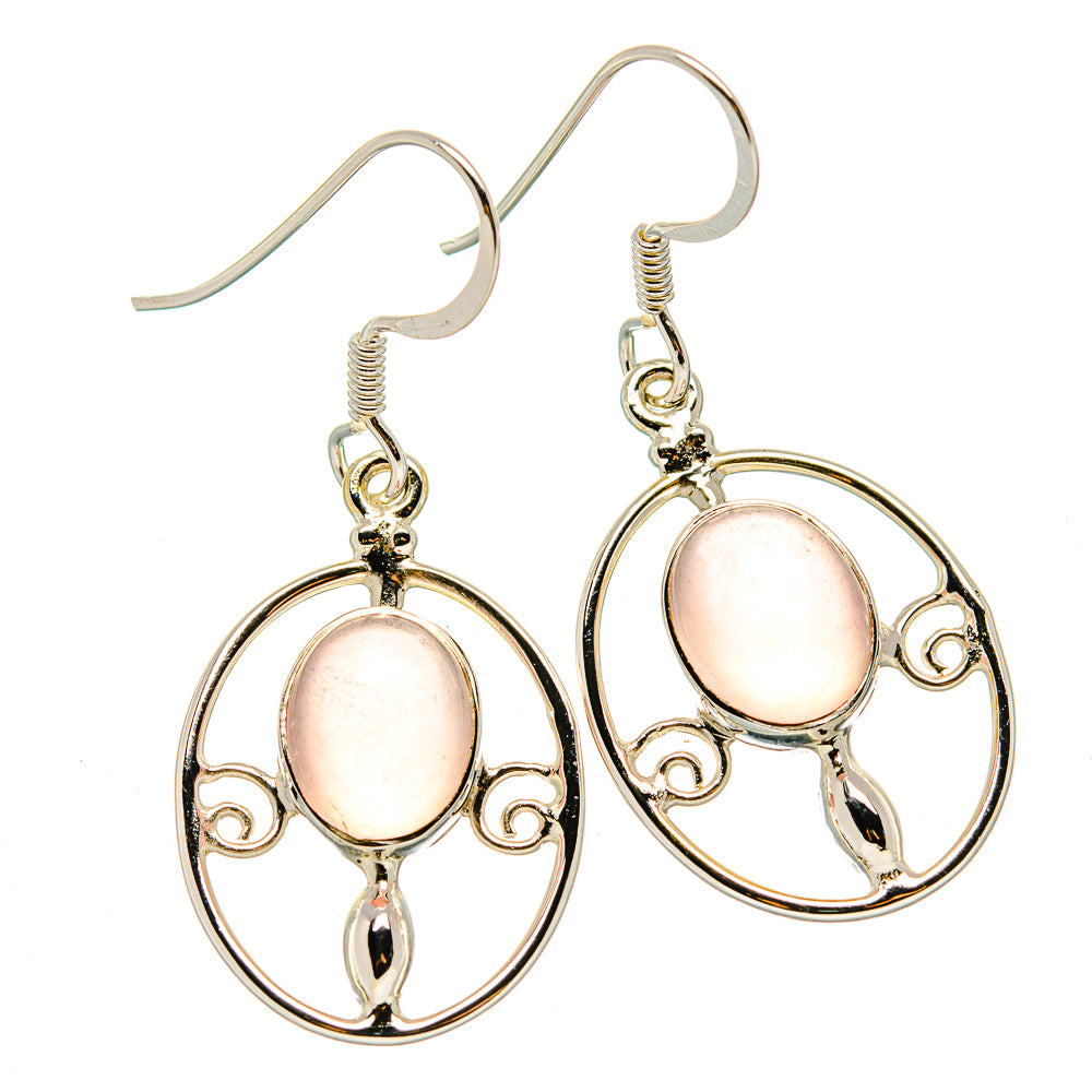 Rose Quartz Earrings handcrafted by Ana Silver Co - EARR430458 - Photo 2