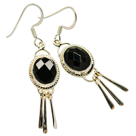 Black Onyx Earrings handcrafted by Ana Silver Co - EARR430461 - Photo 2
