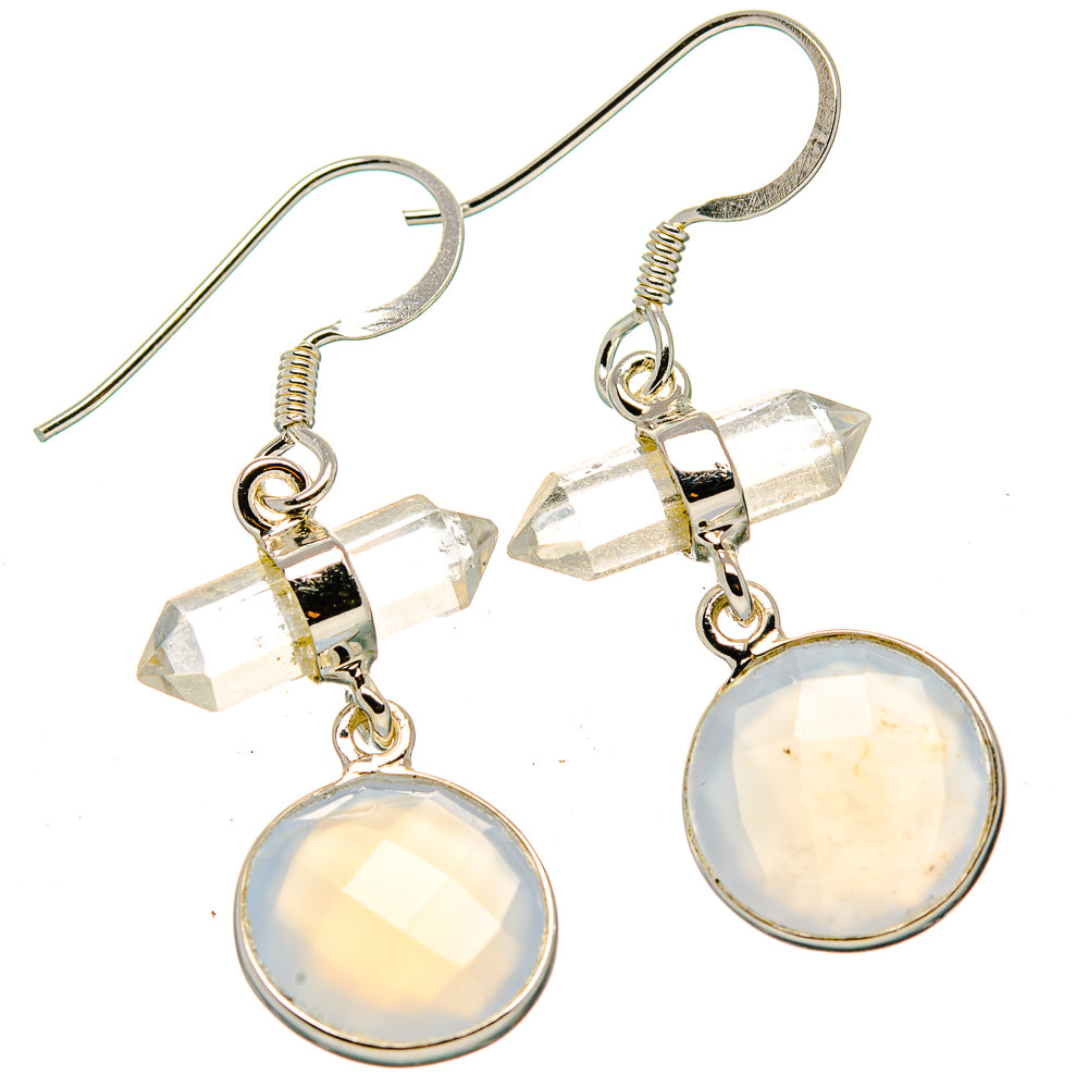 Rainbow Moonstone Earrings handcrafted by Ana Silver Co - EARR430463 - Photo 2