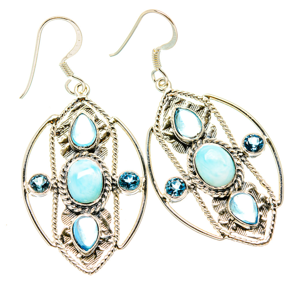 Larimar Earrings handcrafted by Ana Silver Co - EARR430470 - Photo 2