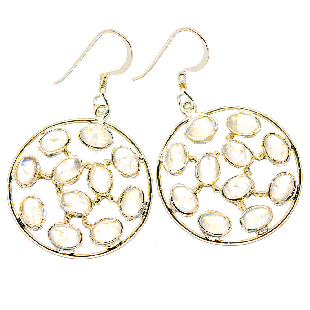 Rainbow Moonstone Earrings handcrafted by Ana Silver Co - EARR430471 - Photo 2
