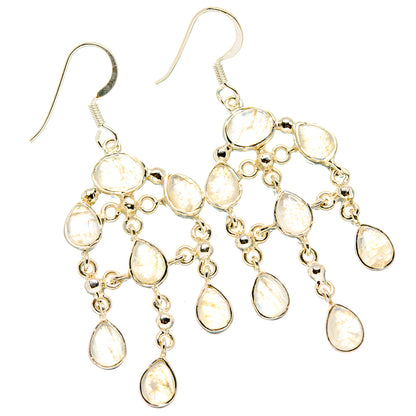 Rainbow Moonstone Earrings handcrafted by Ana Silver Co - EARR430472 - Photo 2
