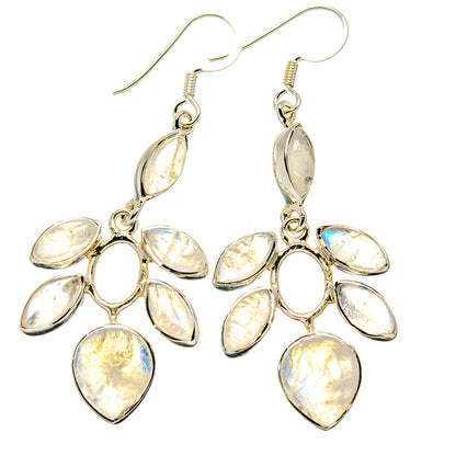 Rainbow Moonstone Earrings handcrafted by Ana Silver Co - EARR430477 - Photo 2