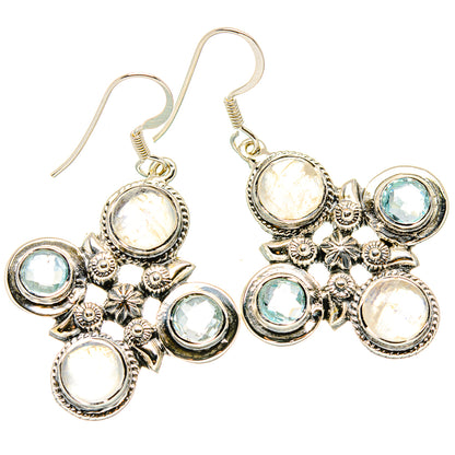 Rainbow Moonstone Earrings handcrafted by Ana Silver Co - EARR430480 - Photo 2
