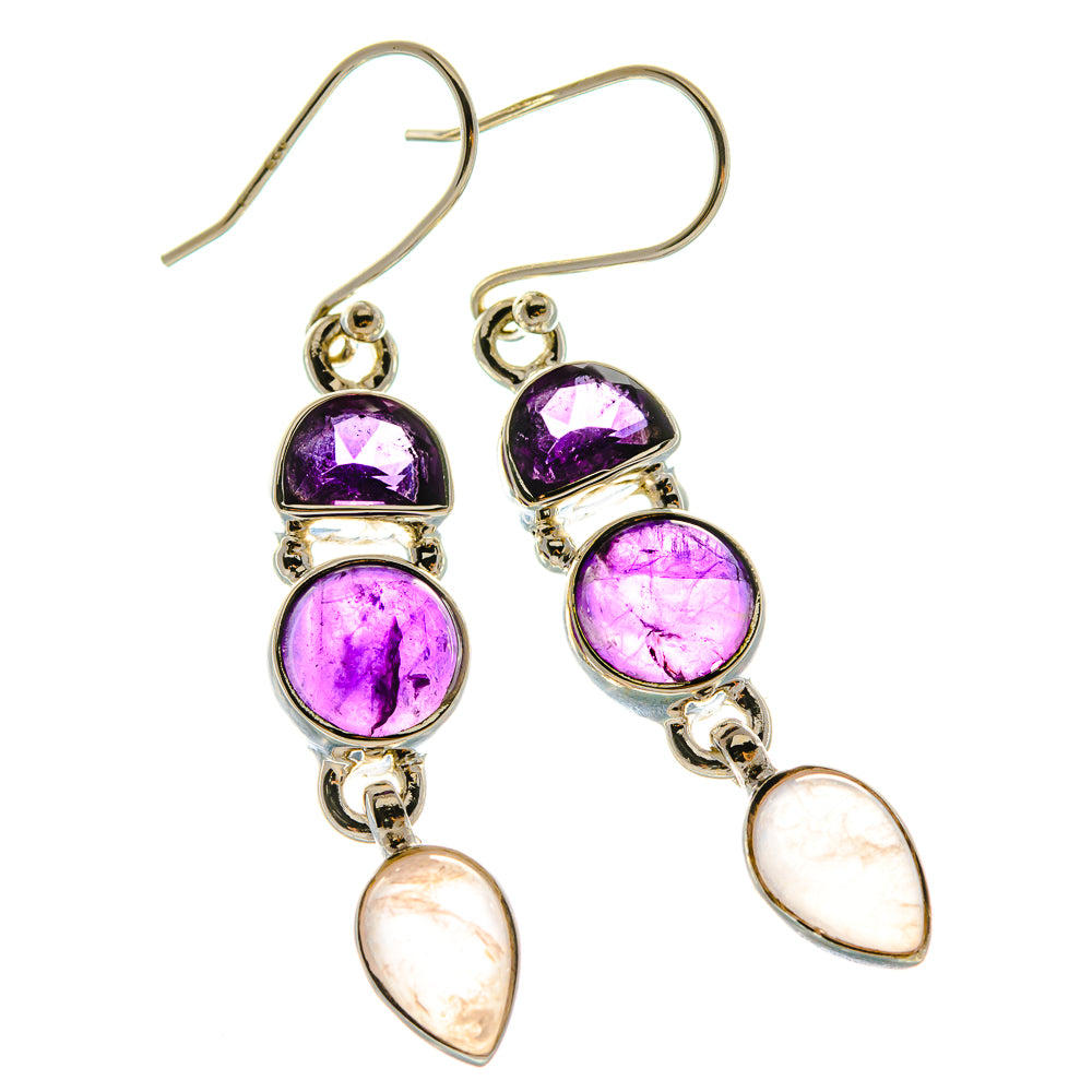 Amethyst Earrings handcrafted by Ana Silver Co - EARR430496 - Photo 2
