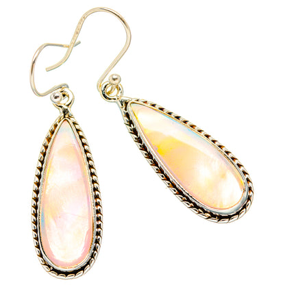 Rainbow Moonstone Earrings handcrafted by Ana Silver Co - EARR430533 - Photo 2
