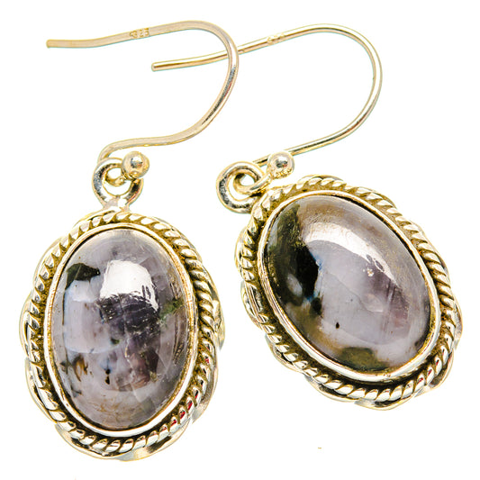 Gabbro Stone Earrings handcrafted by Ana Silver Co - EARR430641 - Photo 2