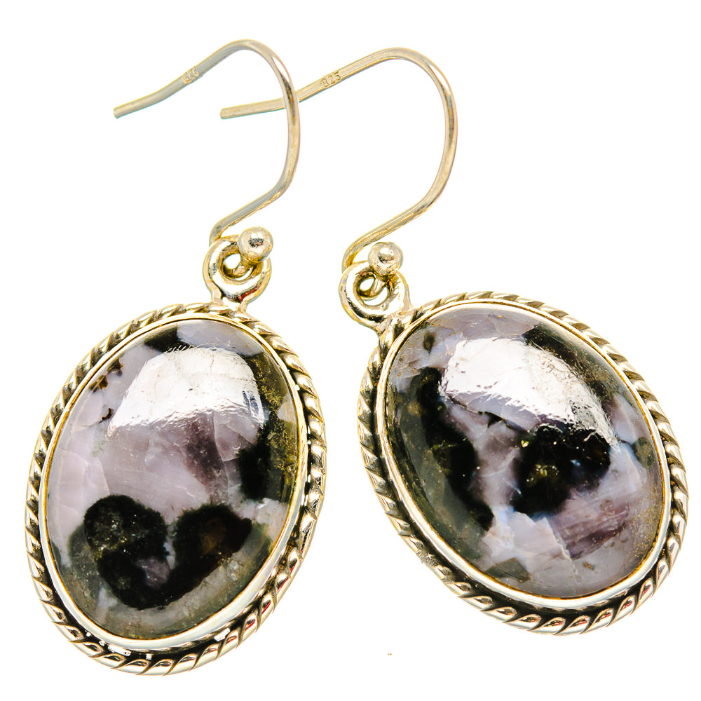 Gabbro Stone Earrings handcrafted by Ana Silver Co - EARR430642 - Photo 2