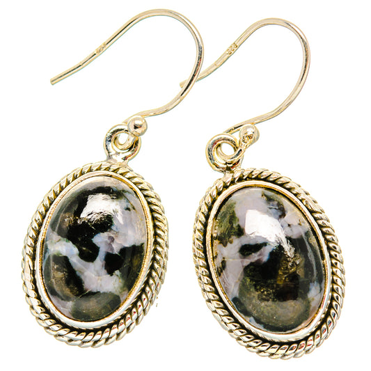 Gabbro Stone Earrings handcrafted by Ana Silver Co - EARR430650 - Photo 2