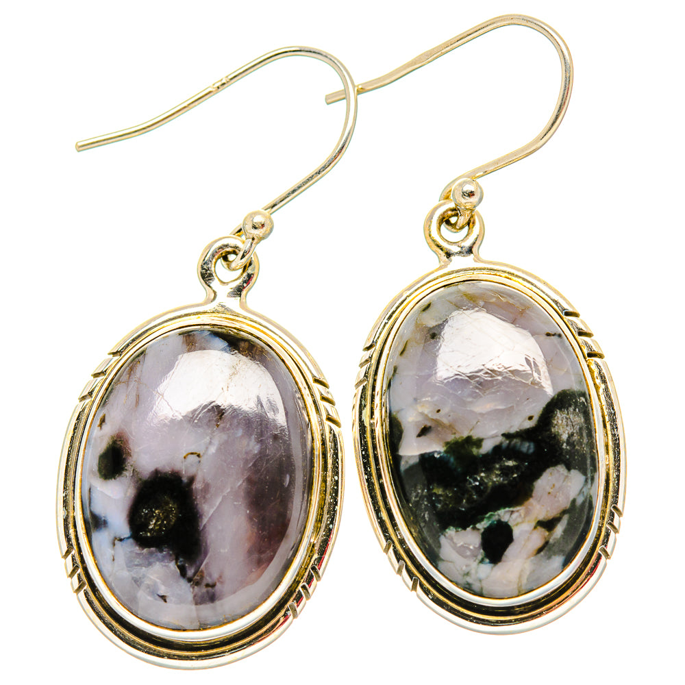 Gabbro Stone Earrings handcrafted by Ana Silver Co - EARR430651 - Photo 2