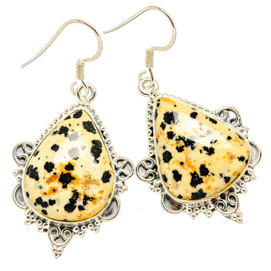 Dalmatian Jasper Earrings handcrafted by Ana Silver Co - EARR430654 - Photo 2