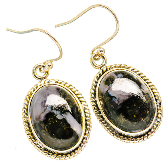 Gabbro Stone Earrings handcrafted by Ana Silver Co - EARR430655 - Photo 2