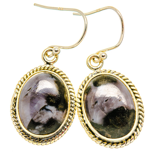 Gabbro Stone Earrings handcrafted by Ana Silver Co - EARR430665 - Photo 2